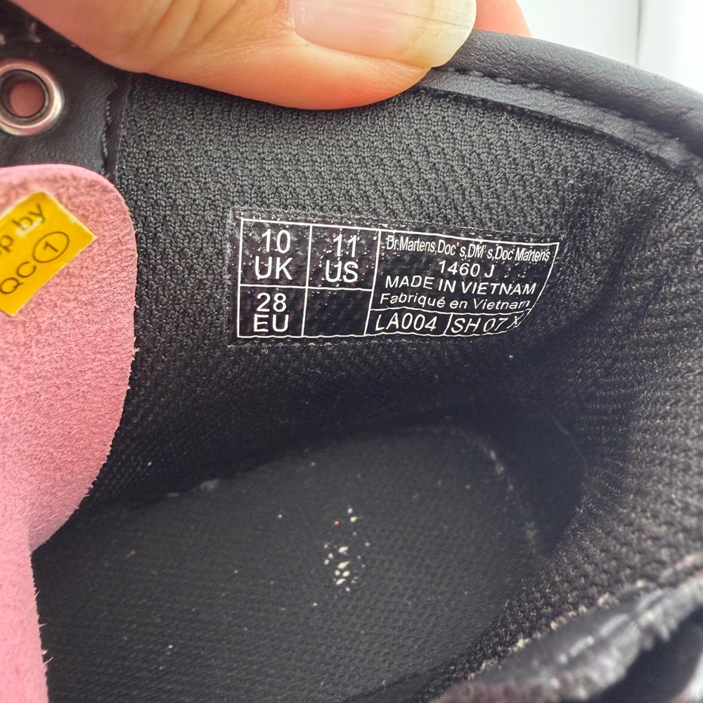 Dr. Martens Delaney Boots Kids Size 11 UK 10 US Pink Patent Ribbon Lace Zip - Picture 10 of 11